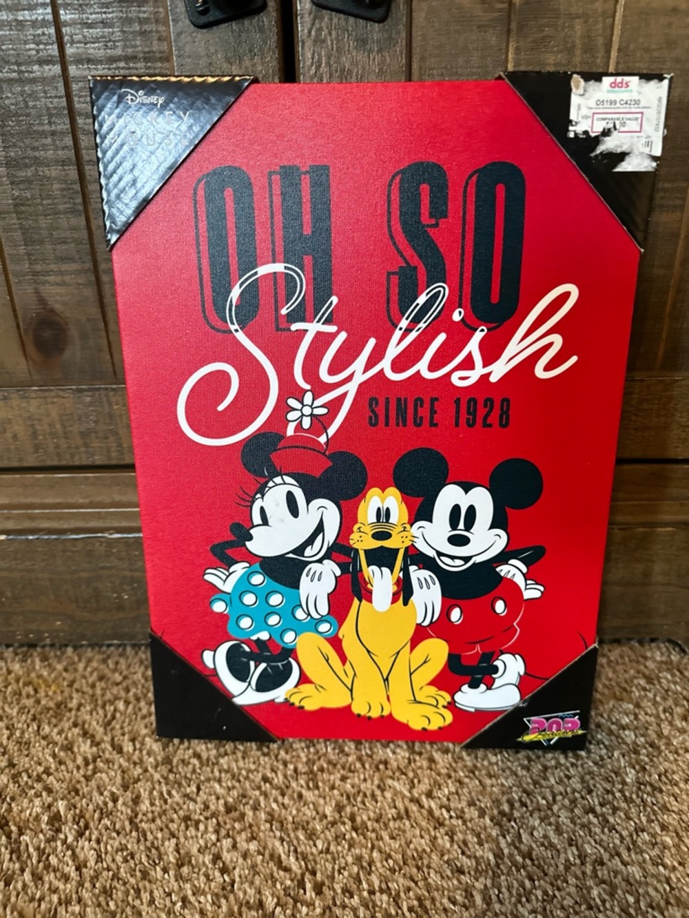Disney Red, Black & Yellow Mickey, Minnie & Pluto Wall Art